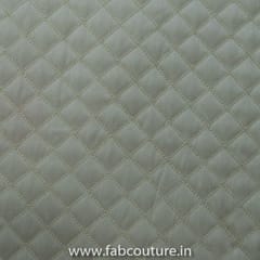 White Color Quilted Taffeta fabric