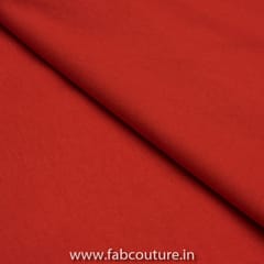 Red Color Cotton Lycra fabric