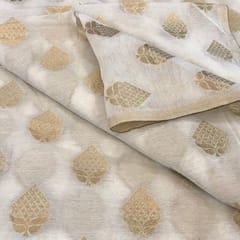 Chanderi Jacquard Badla fabric