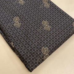Black Cotton Cambric Printed Fabric