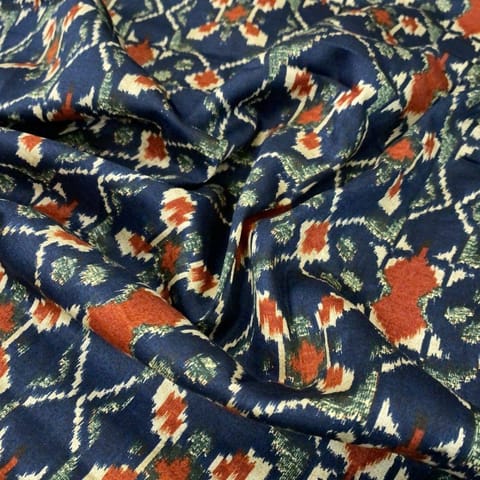 Blue Glace Cotton Patola Print (70 cmt .CP)