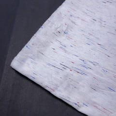 White Chanderi Multi Slub Fabric
