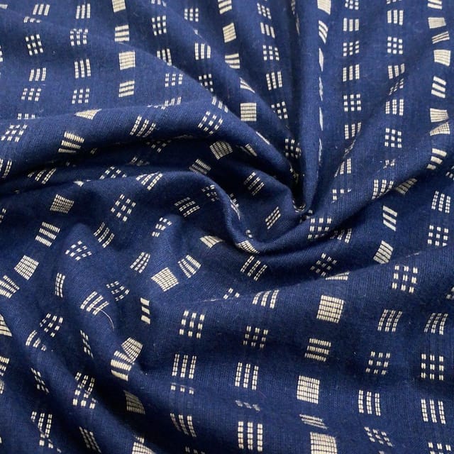 Blue Cotton Dobby (1.2 mtr Piece)