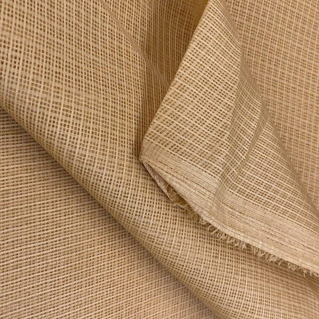 Beige Kota Doria fabric