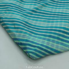 Sea Green Colour Chinon Digital Printed Fabric