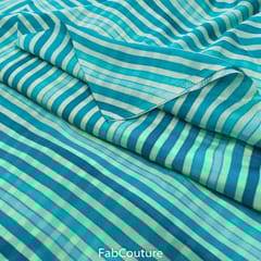 Sea Green Colour Chinon Digital Printed Fabric