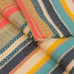 Multi Colour Cotton Lurex Jacquard fabric