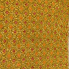 Yellow Georgette Jacquard fabric