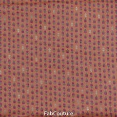 Peach Color Rayon Foil Printed Fabric