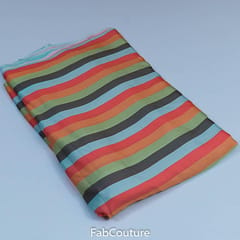 Multicolor Digital Satin Printed Fabric