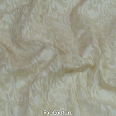 Cream Dobby Self Cotton fabric