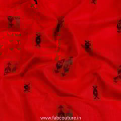 Red Colour Cotton Dobby Jacquard fabric