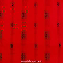 Red Colour Cotton Dobby Jacquard fabric