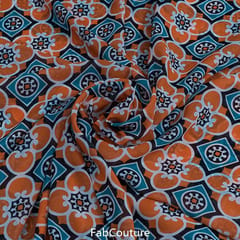 Multi Colour Poly Georgette Digital Printed Fabric