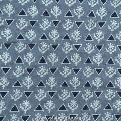 Grey Muslin Digital Printed Fabric