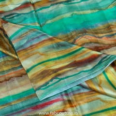 Multicolor Chinon Digital Printed Fabric