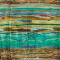 Multicolor Chinon Digital Printed Fabric