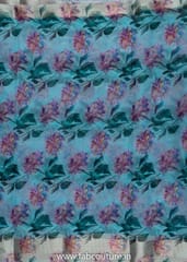 Multicolor Organza Digital Printed Fabric With Border