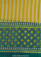 Chanderi Hand Block Printed Suit With Pure Chanderi Duputta and Cotton Bottom