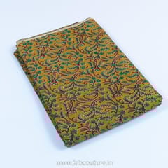 Mustard Cotton Kalamkari Printed Fabric