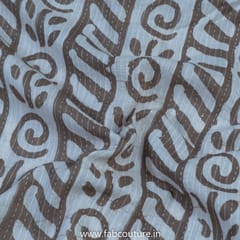 Light BrownCotton Kantha Batik Printed Fabric