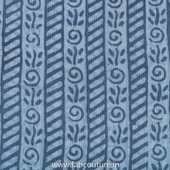 Grey Cotton Kantha Batik Printed Fabric