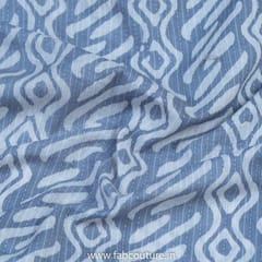 Grey Cotton Kantha Batik Printed Fabric