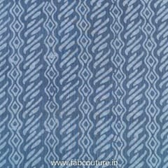 Grey Cotton Kantha Batik Printed Fabric