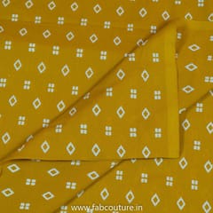 Mustard Cotton Discharge Print (90 cm cut piece)