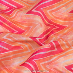 Gajree Color Chanderi Digital Printed Fabric