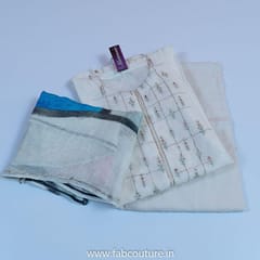 Cotton Linen Suit With Cotton Bottom And Cotton Linen Dupatta Unstitched Suit Set