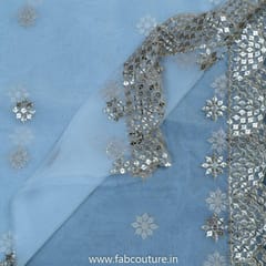 Organza Mirror Embroidered 2.5 Mtr Fabric