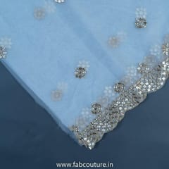 Organza Mirror Embroidered 2.5 Mtr Fabric
