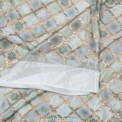 Chinon Chiffon Print With Embroidered Fabric