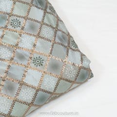 Chinon Chiffon Print With Embroidered Fabric