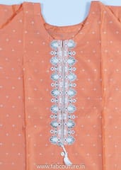Gajree Chanderi Embroidered Suit With Cotton Bottom And Chanderi Embroidered Dupatta