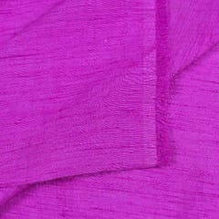 Magenta Color Polyester Raw silk fabric