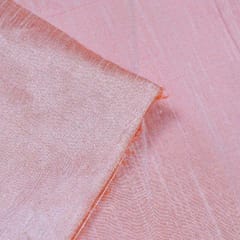 Peach Color Polyester Raw silk fabric