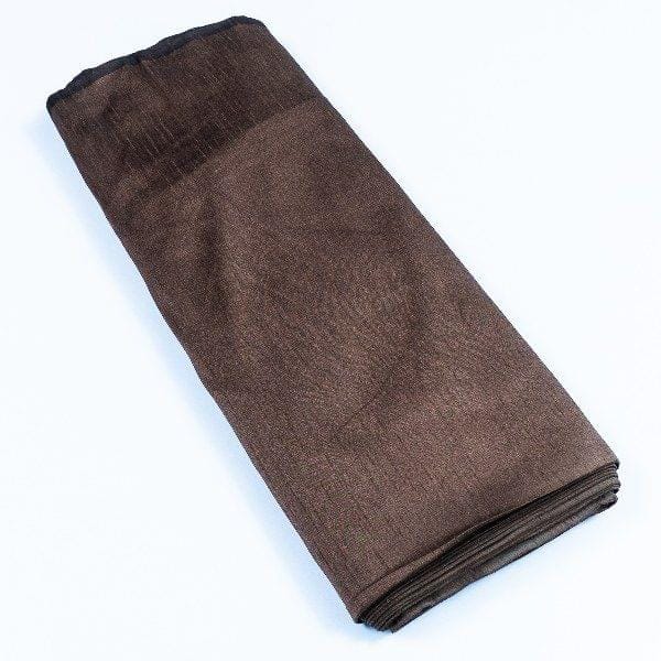 Brown Color Polyester Raw silk fabric