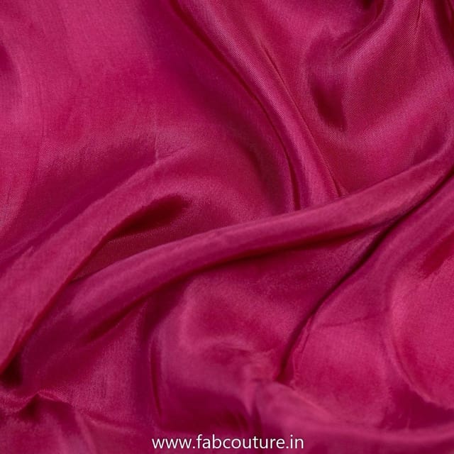 Magenta Color Viscose Upada fabric