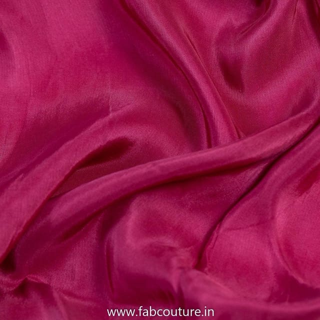 Magenta Color Viscose Upada fabric