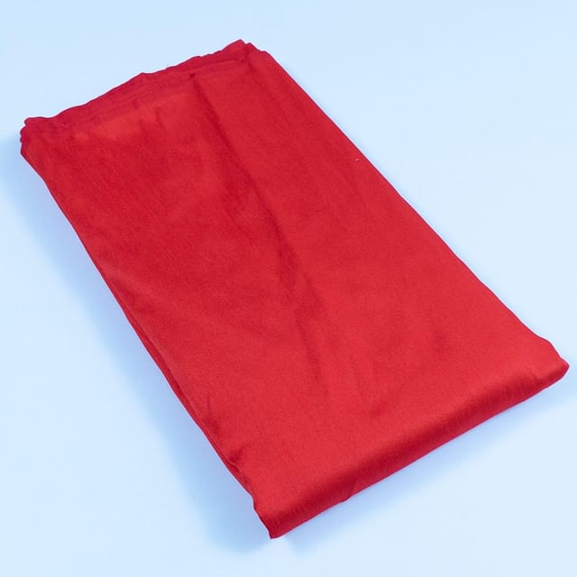 Red Color Polyester Raw silk fabric