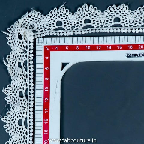 White Dyeble Cotton Lace 10 Meter Piece