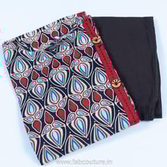 Black Color Stitched Cotton Kurti With Cotton Pant