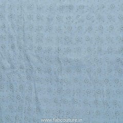 White Dyeble Georgette Lakhnavi Embroidery (1.25 Meter Cut Piece)