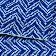 Blue Chevron Jacquard Fabric