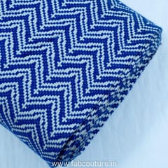 Blue Chevron Jacquard Fabric