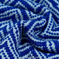 Blue Chevron Jacquard Fabric
