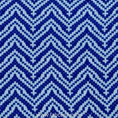 Blue Chevron Jacquard Fabric