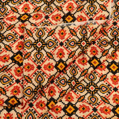 Multi Color Uppada Digital Printed Fabric